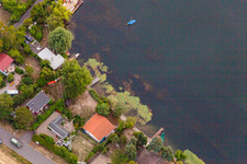 Oblique view of Altrip in the state Rhineland-Palatinate, Germany