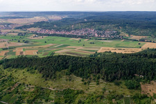 From the south in the district Unterjesingen in Tübingen in the state Baden-Wuerttemberg, Germany