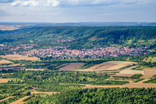 From the south in the district Kayh in Herrenberg in the state Baden-Wuerttemberg, Germany