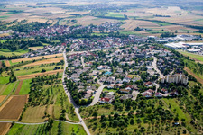 From the northeast in the district Altingen in Ammerbuch in the state Baden-Wuerttemberg, Germany