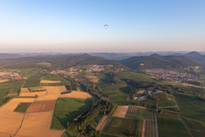 District Gleiszellen in Gleiszellen-Gleishorbach in the state Rhineland-Palatinate, Germany out of the air