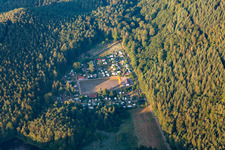 Nature camping at Berwartstein in Erlenbach bei Dahn in the state Rhineland-Palatinate, Germany