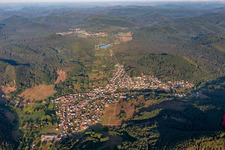 Fischbach bei Dahn in the state Rhineland-Palatinate, Germany from above