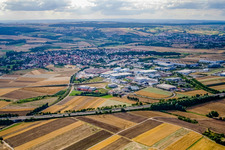 Industrial area from the south in the district Gültstein in Herrenberg in the state Baden-Wuerttemberg, Germany