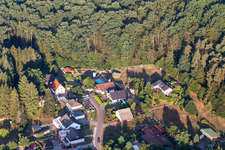 Aerial view of Rocky path in Ludwigswinkel in the state Rhineland-Palatinate, Germany