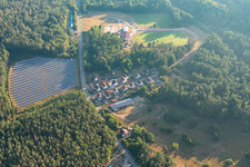 Petersbächel PV system in forest clearing in Fischbach bei Dahn in the state Rhineland-Palatinate, Germany