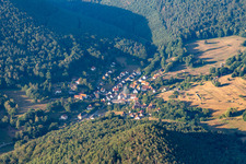 Aerial view of Under the Wegelnburg in Nothweiler in the state Rhineland-Palatinate, Germany