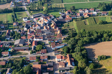 Aerial view of Village view from the north in the district Kleinsteinfeld in Niederotterbach in the state Rhineland-Palatinate, Germany