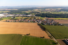 Aerial view of District Minderslachen in Kandel in the state Rhineland-Palatinate, Germany