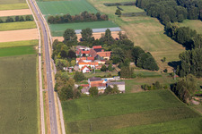 District Minderslachen in Kandel in the state Rhineland-Palatinate, Germany from above