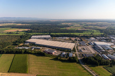 Oblique view of Horst industrial estate in the district Minderslachen in Kandel in the state Rhineland-Palatinate, Germany