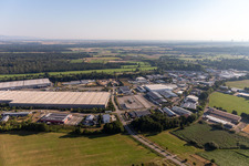 Horst industrial estate in the district Minderslachen in Kandel in the state Rhineland-Palatinate, Germany from above