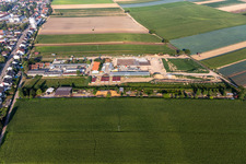 Kugelmann Biogemüse New production hall in Kandel in the state Rhineland-Palatinate, Germany from above