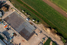 Kugelmann Biogemüse New production hall in Kandel in the state Rhineland-Palatinate, Germany out of the air