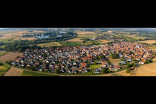 Panorama in Neupotz in the state Rhineland-Palatinate, Germany