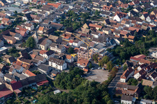 Town View of the streets and houses of the residential areas in Kuhardt in the state Rhineland-Palatinate, Germany
