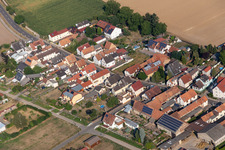 Aerial photograpy of Saarstr in Kandel in the state Rhineland-Palatinate, Germany
