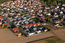 District Hardtwald in Neupotz in the state Rhineland-Palatinate, Germany seen from a drone