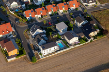 Aerial photograpy of District Hardtwald in Neupotz in the state Rhineland-Palatinate, Germany