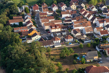 District Hardtwald in Neupotz in the state Rhineland-Palatinate, Germany out of the air