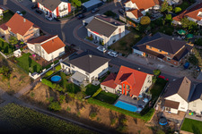 Drone image of Leimersheim in the state Rhineland-Palatinate, Germany