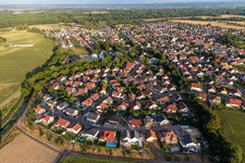 Leimersheim in the state Rhineland-Palatinate, Germany from the drone perspective