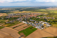 From the southwest in the district Liedolsheim in Dettenheim in the state Baden-Wuerttemberg, Germany