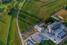 Maze - Corn-Labyrinth Maislabyrinth bei Hofcafee Onkel Oskar of Bolz Landhandel GmbH in a field in Dettenheim in the state Baden-Wuerttemberg, Germany