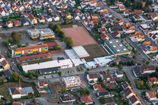Primary school, secondary school plus and indoor swimming pool in Lingenfeld in the state Rhineland-Palatinate, Germany