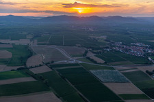 Aerial view of New bypass in Impflingen in the state Rhineland-Palatinate, Germany