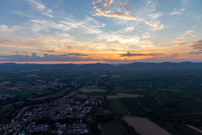 Sunset in the Southern Palatinate in the district Mühlhofen in Billigheim-Ingenheim in the state Rhineland-Palatinate, Germany