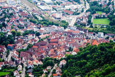 Old town from the southeast in Herrenberg in the state Baden-Wuerttemberg, Germany
