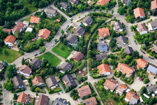 Aerial view of Ehbühl, Kirchhalde in Herrenberg in the state Baden-Wuerttemberg, Germany