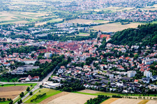 From the south in Herrenberg in the state Baden-Wuerttemberg, Germany