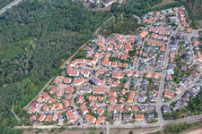 Aerial view of District Sondernheim in Germersheim in the state Rhineland-Palatinate, Germany