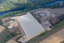 Landfill on the island of Flotzgrün in the district Berghausen in Römerberg in the state Rhineland-Palatinate, Germany