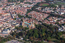 Aerial photograpy of Cathedral to Speyer in Speyer in the state Rhineland-Palatinate, Germany