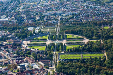 Palace garden and baroque palace Schwetzingen in Schwetzingen in the state Baden-Wuerttemberg, Germany