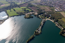 Erlichsee recreation area in the district Oberhausen in Oberhausen-Rheinhausen in the state Baden-Wuerttemberg, Germany