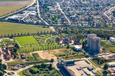 Aerial view of Hermitage in Waghäusel in the state Baden-Wuerttemberg, Germany