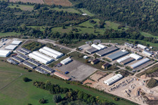 Aerial view of Former Salm barracks in Philippsburg in the state Baden-Wuerttemberg, Germany