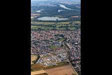 District Hochstetten in Linkenheim-Hochstetten in the state Baden-Wuerttemberg, Germany out of the air
