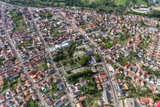Protestant Church Linkenheim in the district Linkenheim in Linkenheim-Hochstetten in the state Baden-Wuerttemberg, Germany