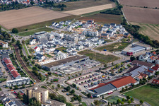 Construction site to build a new multi-family residential complex Quartier 2020 development area Biegen-Durlacher Weg in Hochstetten in the state Baden-Wuerttemberg, Germany