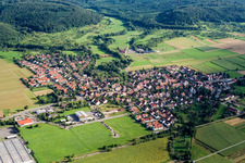 Aerial view of From the north in the district Bühl in Tübingen in the state Baden-Wuerttemberg, Germany