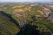 District Pleisweiler in Pleisweiler-Oberhofen in the state Rhineland-Palatinate, Germany seen from above