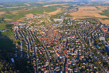 Oblique view of City view from the west in Bad Bergzabern in the state Rhineland-Palatinate, Germany