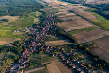 Cleebourg in the state Bas-Rhin, France seen from above