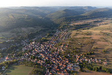 Lembach in the state Bas-Rhin, France from above
