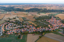 Hunspach in the state Bas-Rhin, France seen from a drone